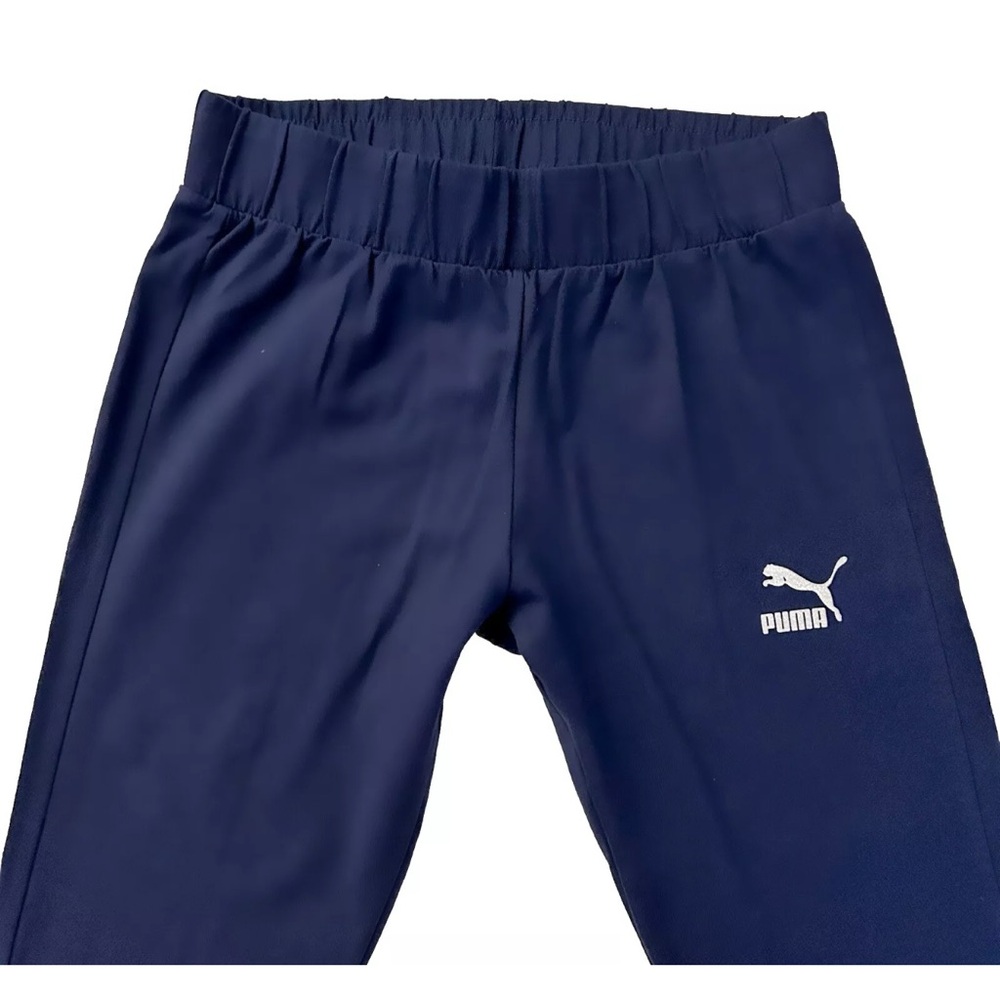 Puma Women's Athletic Navy Siver Logo Confort Leggings Size Small / New no Tags